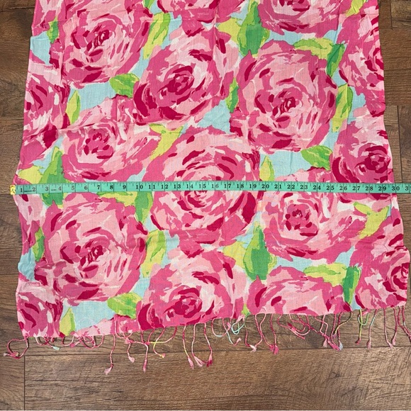 Lilly Pulitzer Holy Grail First Impressions Hotty Pink Scarf The Lilly Scarf 🦄 - Picture 3 of 13